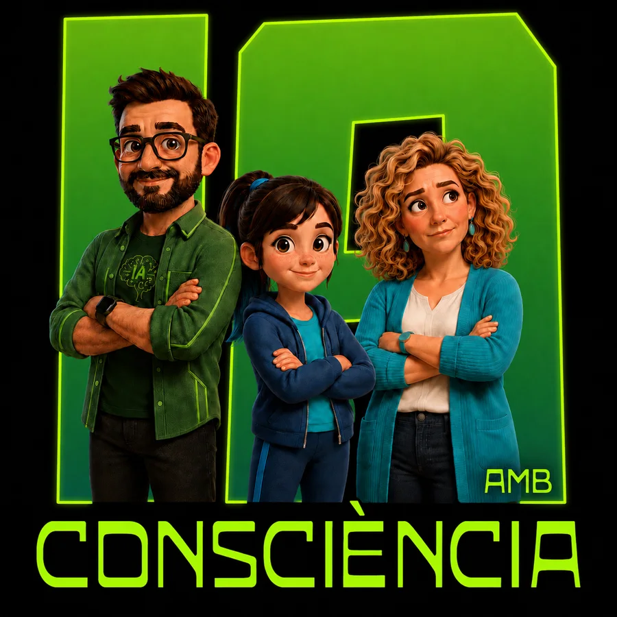 Professor Bit, Sia i Noèlia, els tres personatges del programa IA amb Consciència